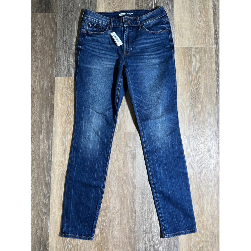 Old Navy Pop Icon Skinny Jeans‎ Womens 8 Dark Wash New Mid Rise Stretch Denim